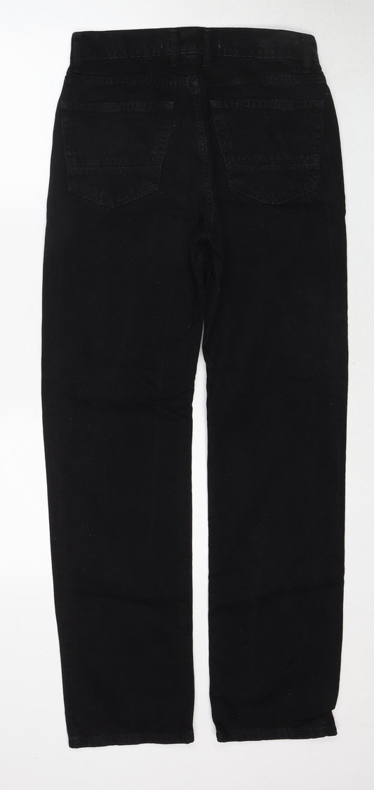 Burton Mens Black Cotton Straight Jeans Size 28 in Regular Zip