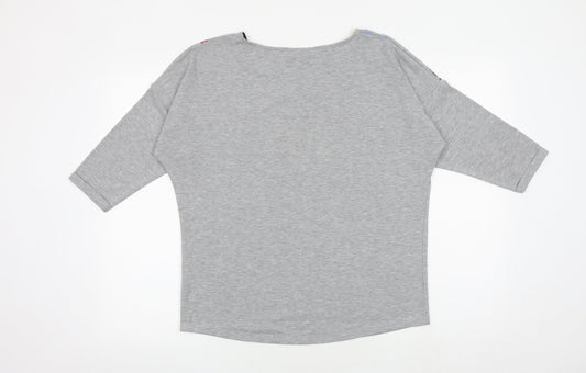 Womens UK Size 10 M&Co Grey Basic Blouse