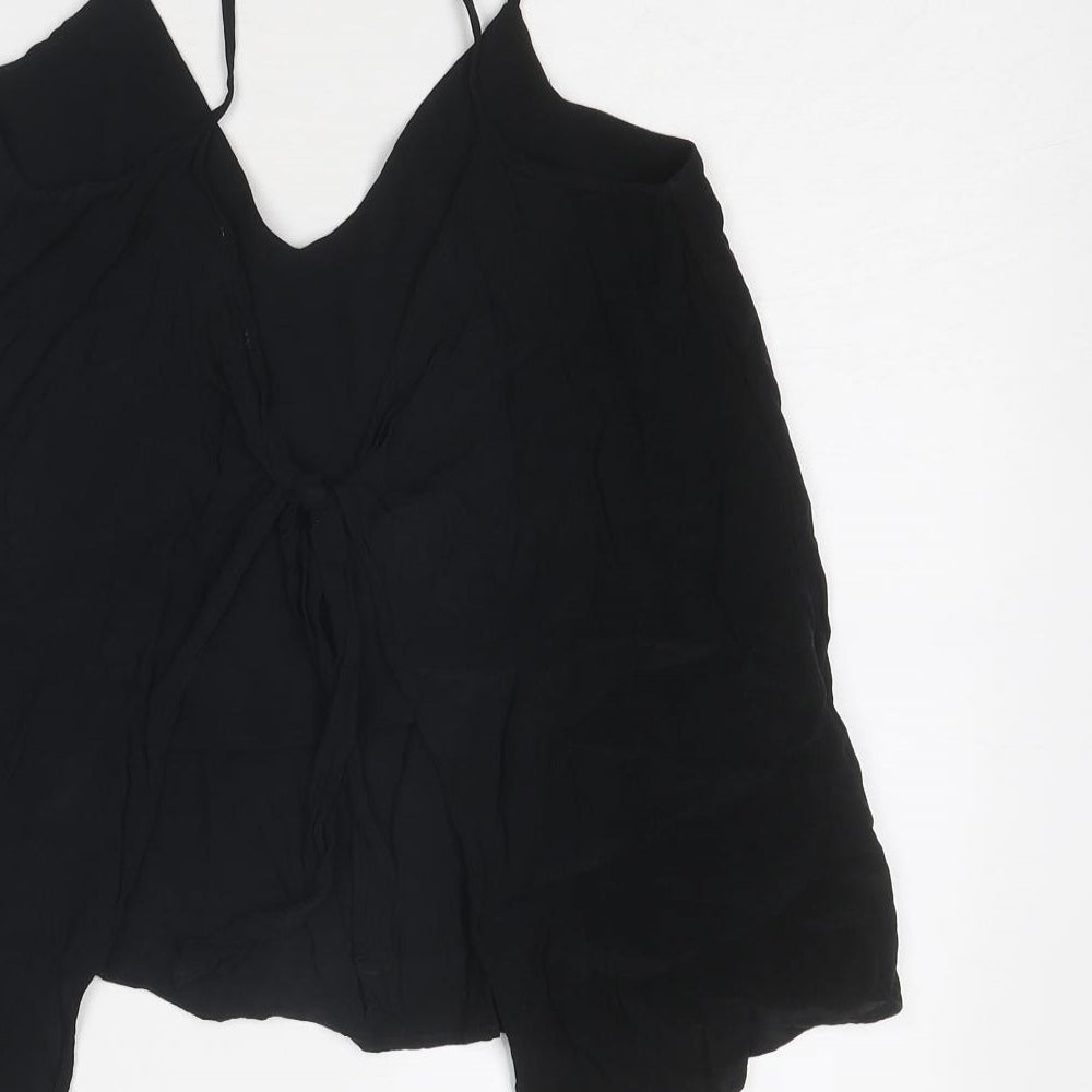 Womens UK Size 10 H&M Black Basic Tank