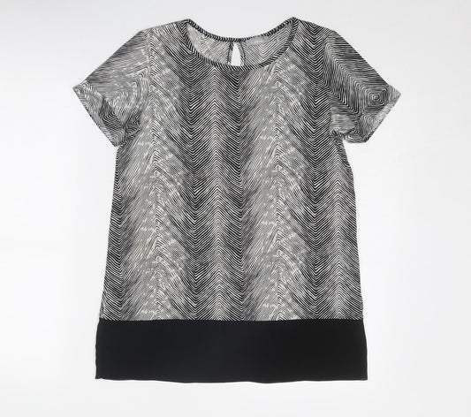 Womens UK Size 10 CMD Black Basic Blouse