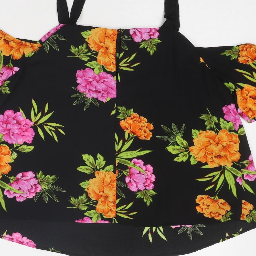 Womens UK Size 8 New Look Black Basic Blouse