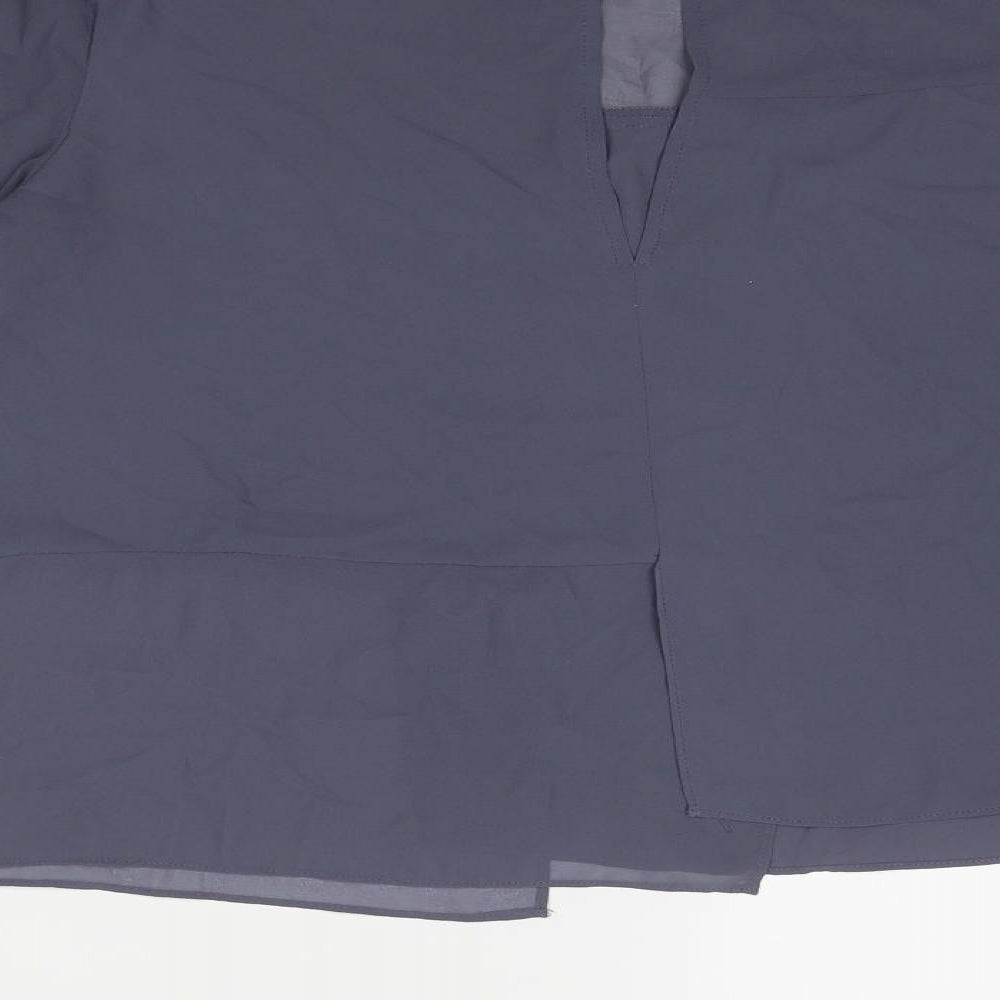 Womens UK Size 12 Topshop Grey Basic Blouse