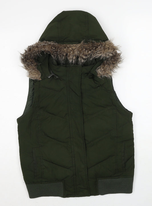Womens UK Size XS Gap Green Parka Coat