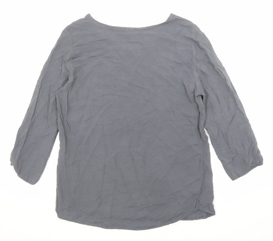 Womens UK Size S VERO MODA Grey Basic Blouse