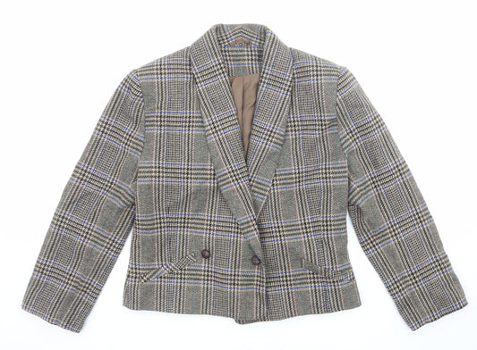 Womens UK Size 14 Gallery Multicoloured Pea Coat