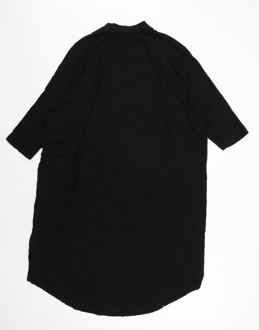 Monki Womens Black Viscose A-Line Size XS Round Neck Pullover