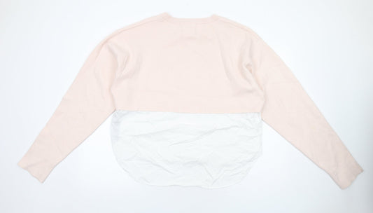 Womens UK Size S Zara Pink Pullover Jumper