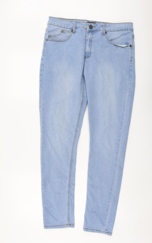 Womens UK Size 32 in Boohoo Regular Fit Skinny Blue Jeans