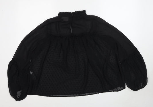 Womens UK Size 10 ASOS Black Basic Blouse