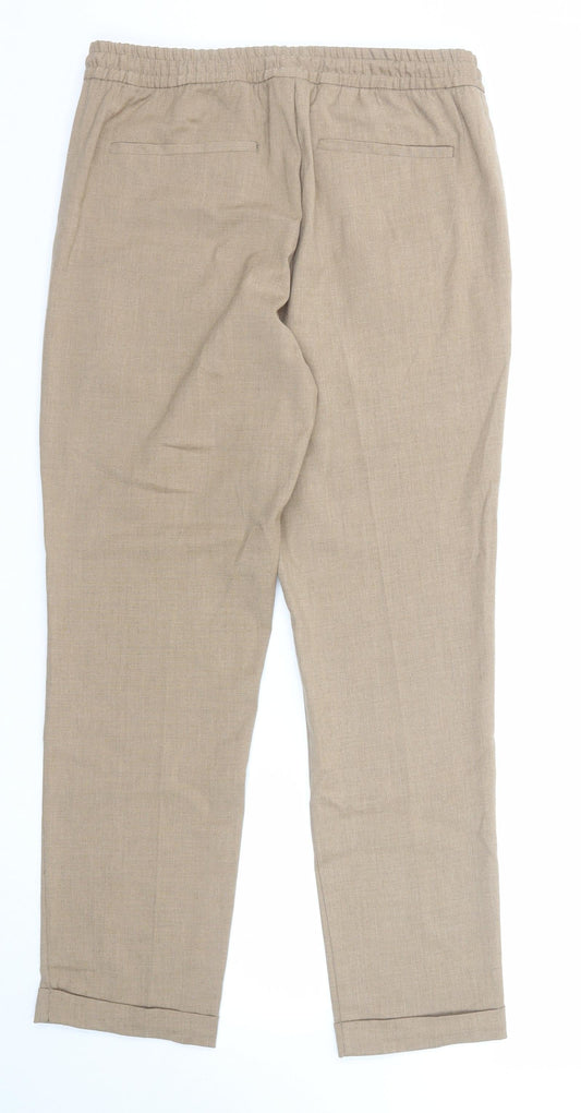 Womens UK Size S H&M Slim Fit Chino Beige Trousers