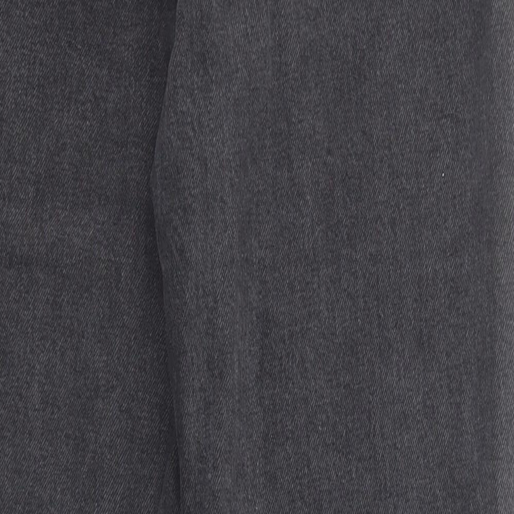 ASOS Womens Black Cotton Straight Jeans Size 28 in L30 in Regular Zip