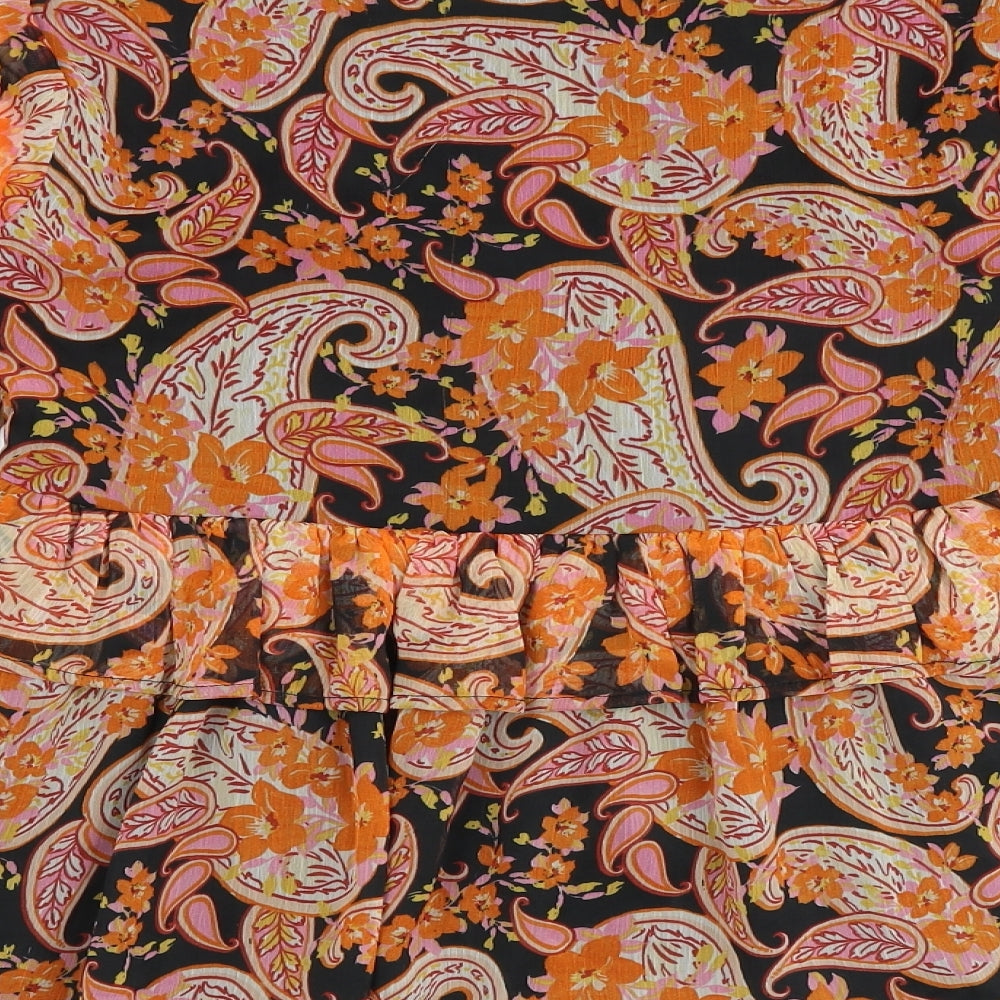 Influence Womens Multicoloured Paisley Polyester Basic Blouse Size 8 V-Neck