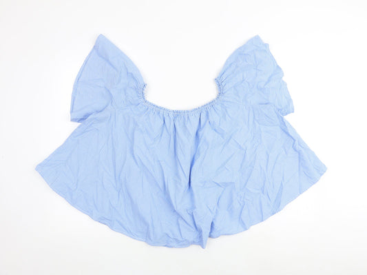 Womens UK Size 12 New Look Blue Basic Blouse