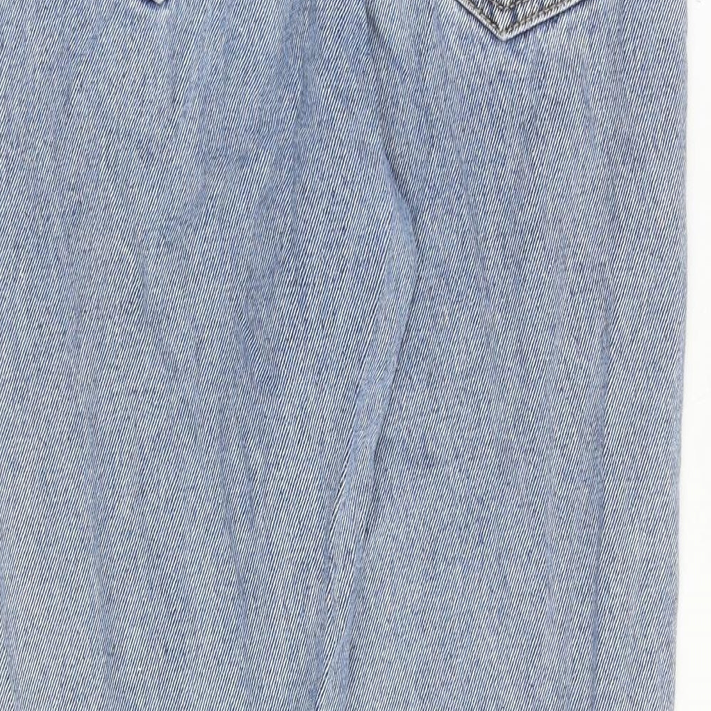 Womens UK Size 8 Momokrom Regular Fit Straight Blue Jeans