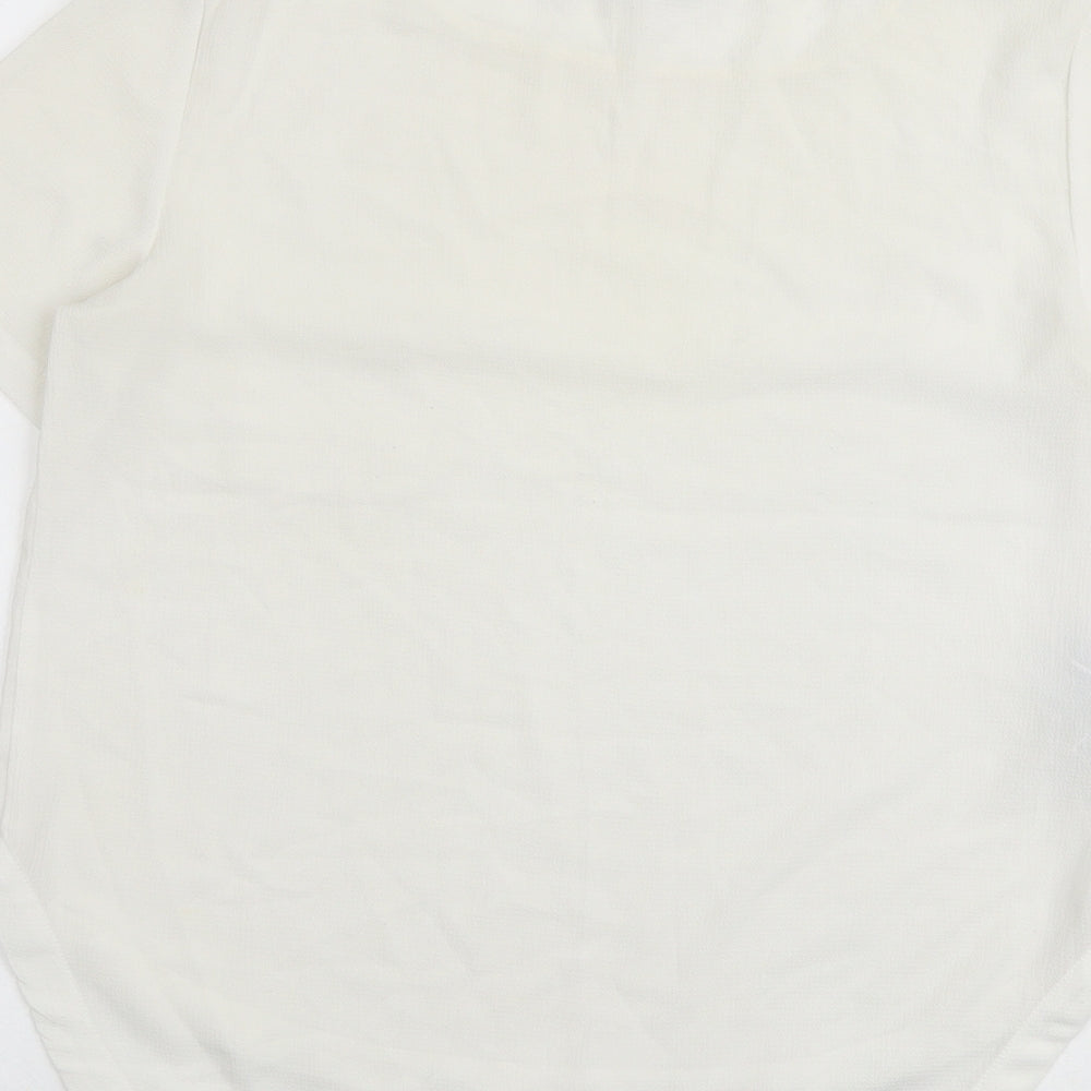 Womens UK Size S Mango White Basic Blouse