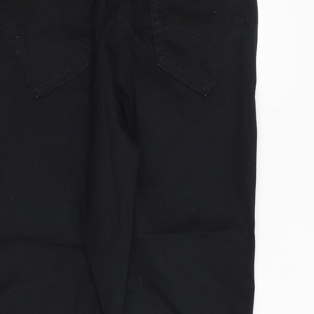 Michelle Womens Black Cotton Straight Jeans Size 29 in Regular Zip