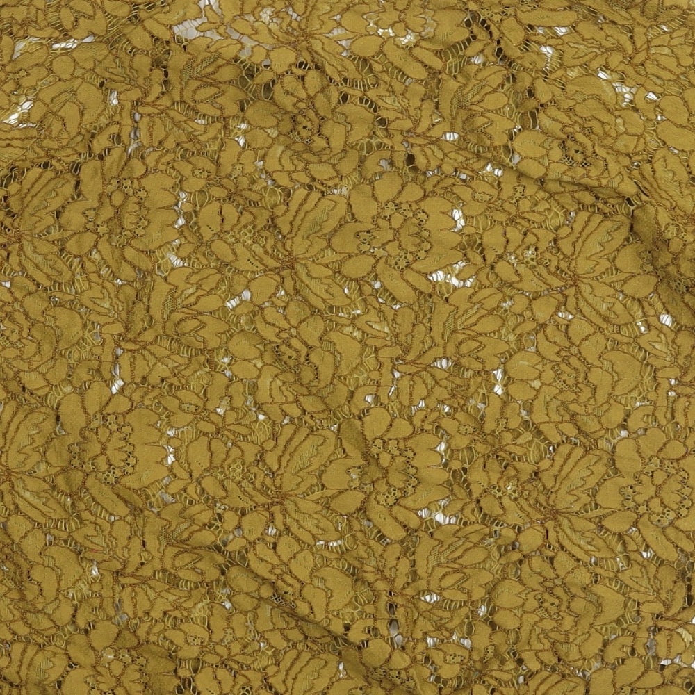 Promod Womens Yellow Floral Cotton Basic Blouse Size 14 Boat Neck