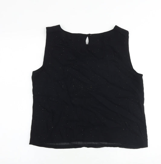 Womens UK Size 16 JFW Black Basic Blouse