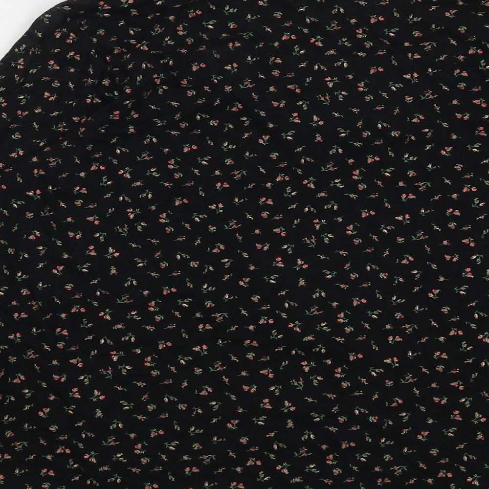 Womens UK Size S Carole Hochman Black Basic Button-Up
