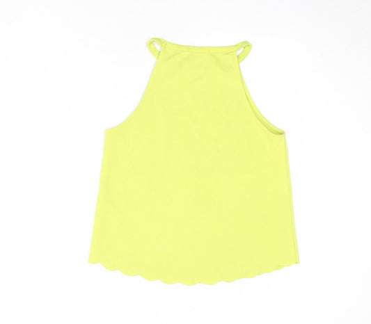 Womens UK Size 10 New Look Green Basic Tank