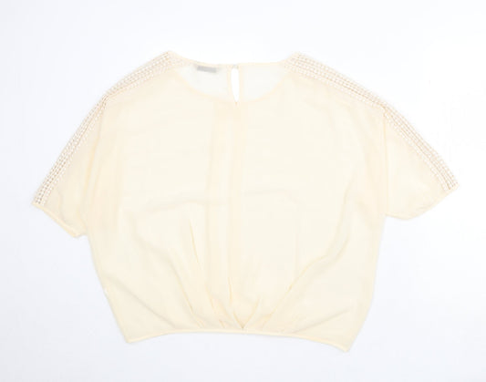 Womens UK Size S Darling Beige Basic Blouse
