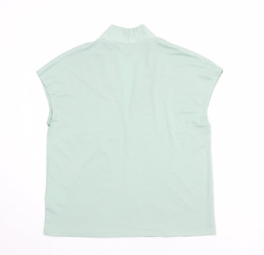 Womens UK Size M H&M Green Basic Blouse