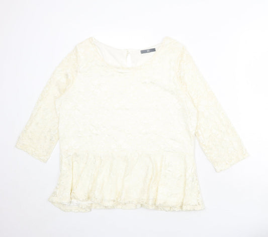 Womens UK Size 22 BHS Ivory Basic Blouse