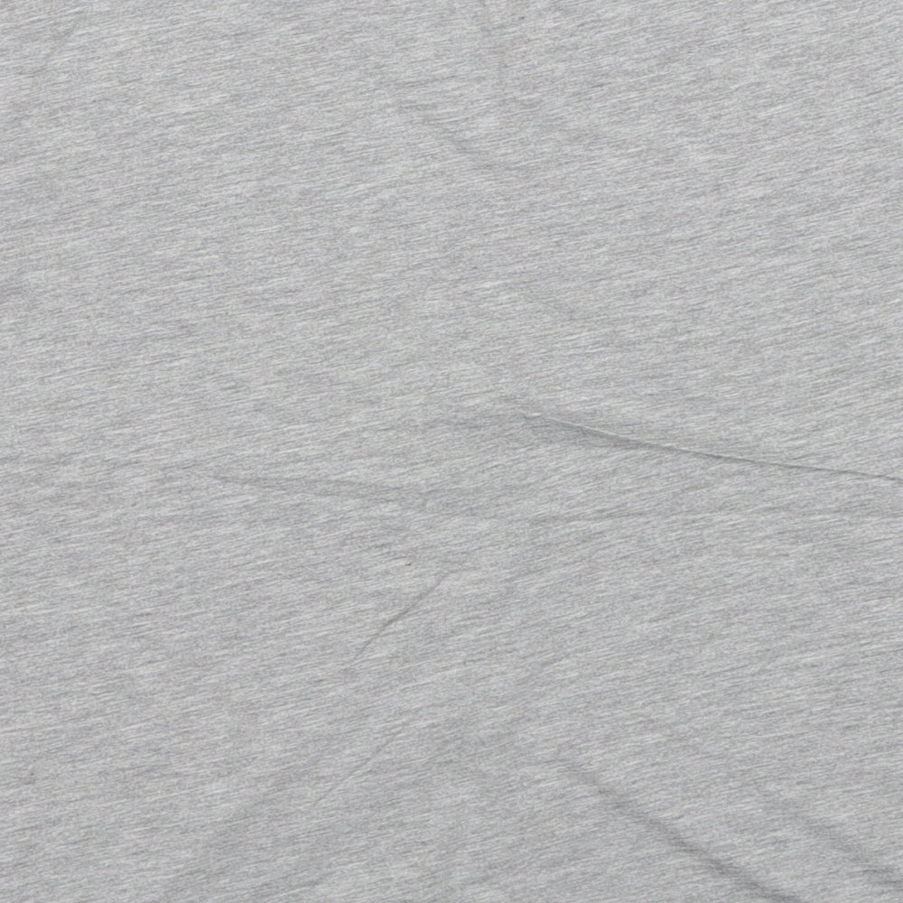 Jack Wills Womens Grey Cotton Basic T-Shirt Size 10 Round Neck - Broderie Anglaise