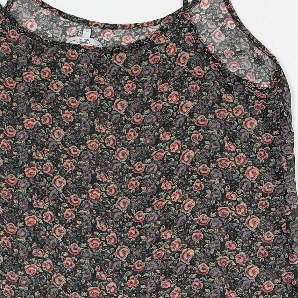 Womens UK Size 12 New Look Multicoloured Basic Tank