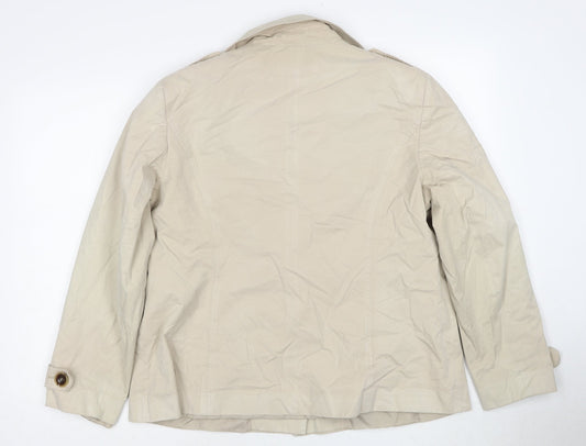 Autonomy Womens Beige Jacket Size 16 Button