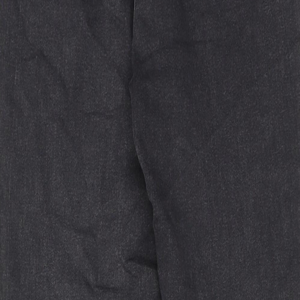 New Look Womens Grey Cotton Tapered Jeans Size 10 Regular Zip