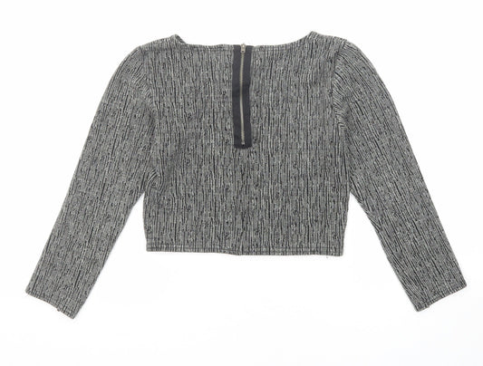 Womens UK Size S Sparkle & Fade Black Pullover Jumper