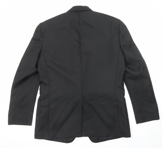 Mens UK Size 42 Essentials Regular Black Suit Jacket