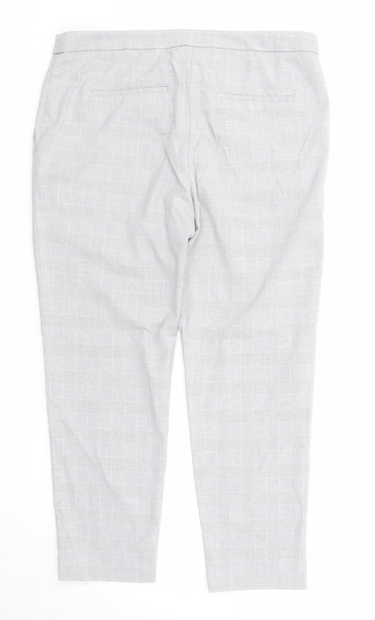 Womens UK Size 14 H&M Regular Fit Dress Pants Grey Trousers