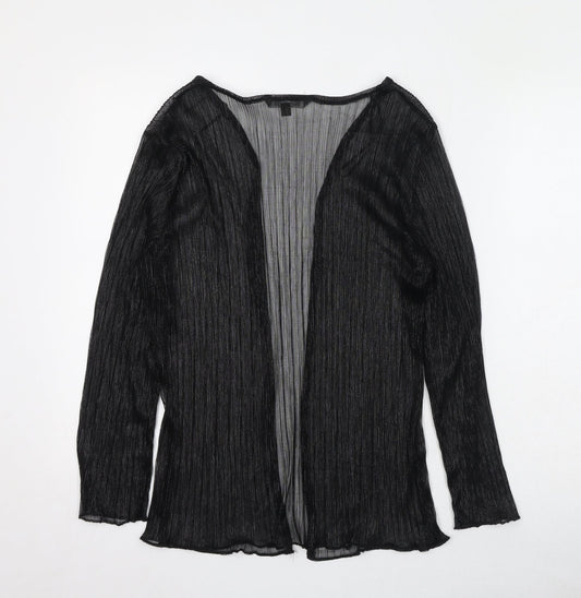 Bonmarché Womens Black Polyester Kimono T-Shirt Size 16 V-Neck