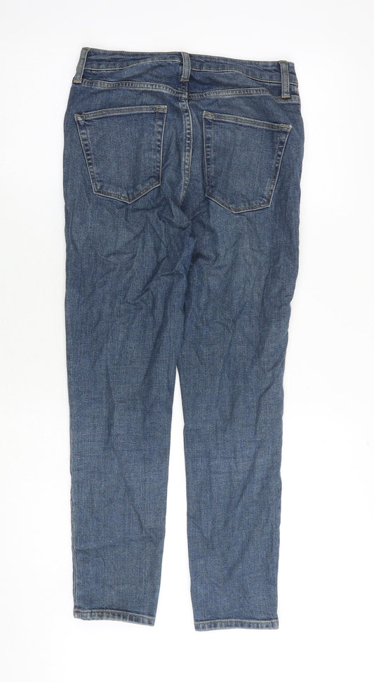 Topshop Womens Blue Cotton Skinny Jeans Size 28 in Regular Zip