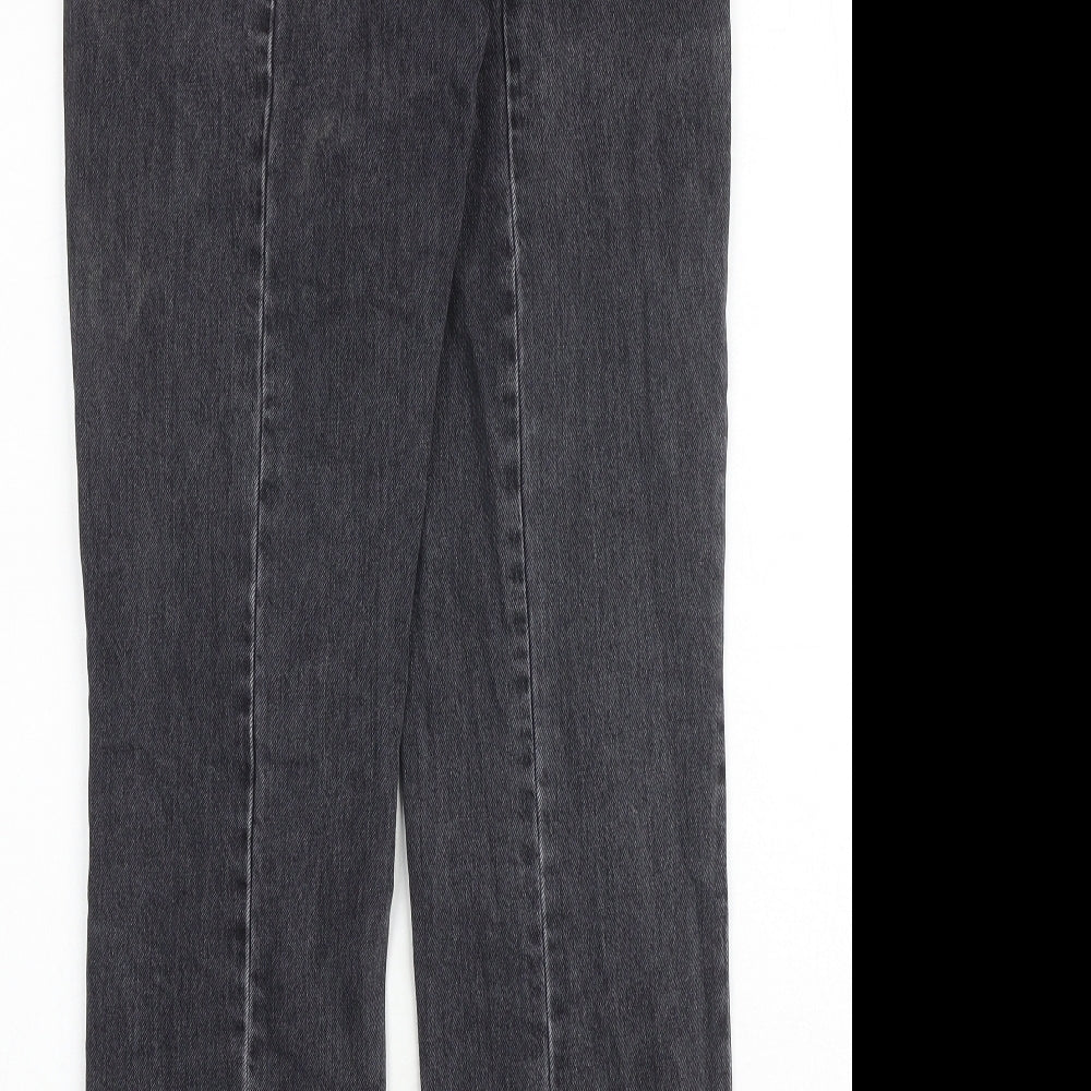 Womens UK Size 26 in H&M Regular Fit Straight Grey Jeans