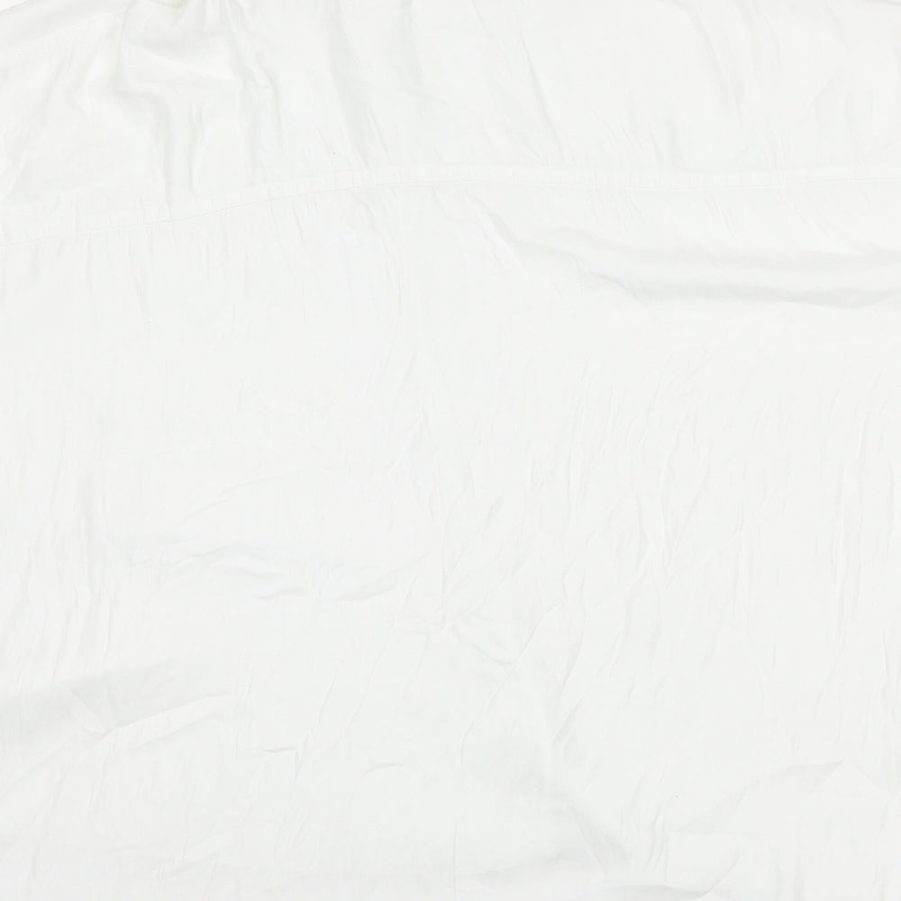 Womens UK Size S Zara White Basic Button-Up
