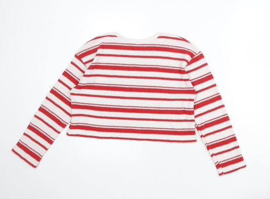 Womens UK Size S Zara White Pullover Jumper