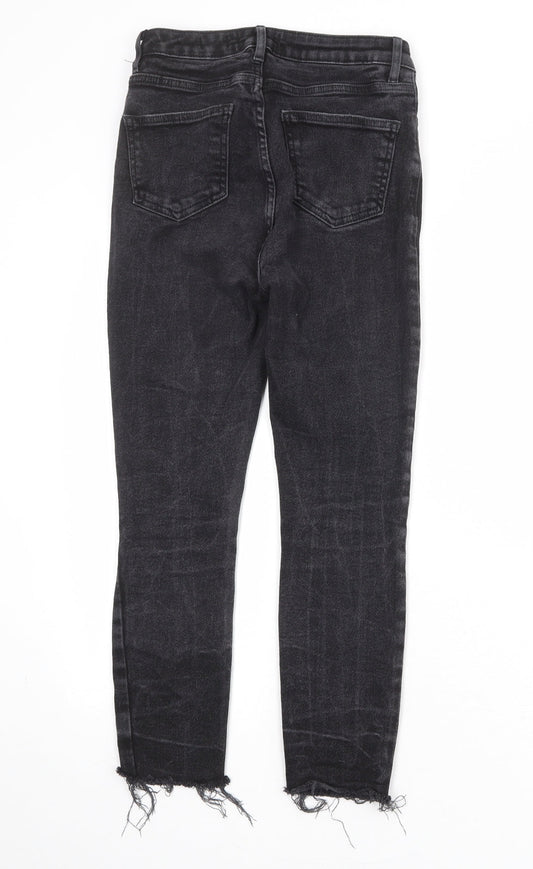 New Look Womens Grey Cotton Skinny Jeans Size 10 Regular Zip