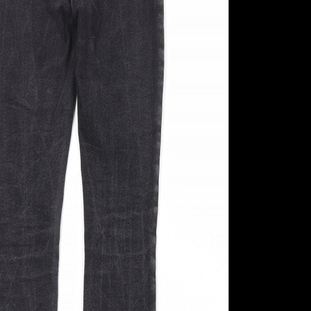 New Look Womens Grey Cotton Skinny Jeans Size 10 Regular Zip