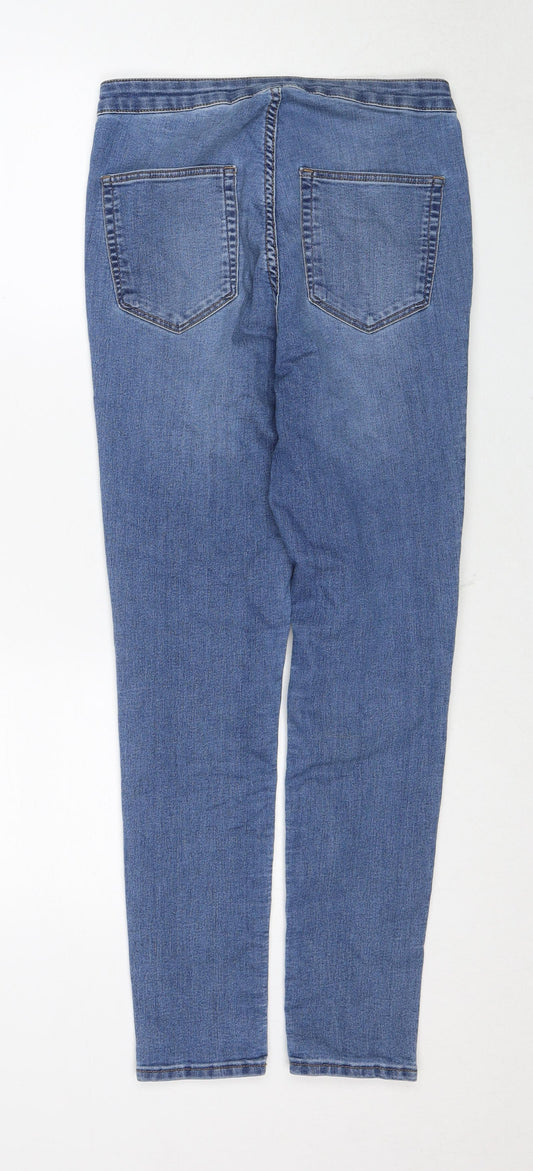 Womens UK Size 12 H&M Regular Fit Skinny Blue Jeans