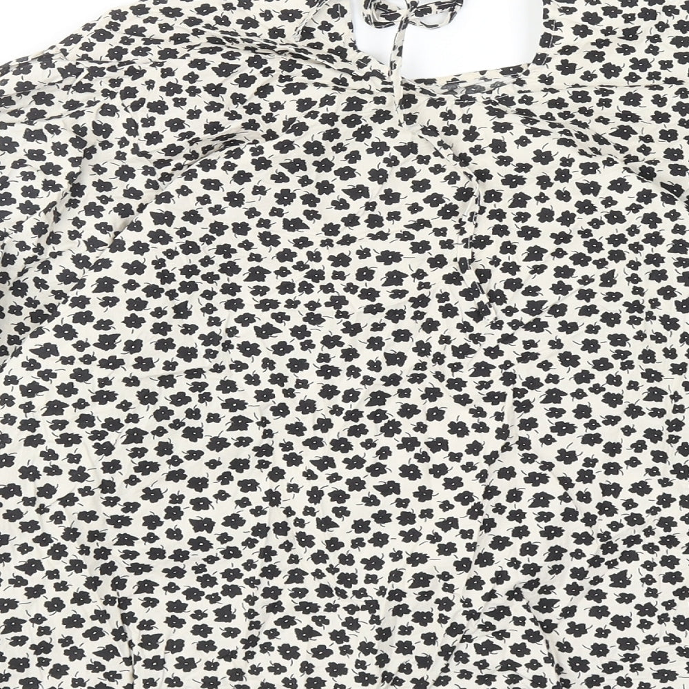 Womens UK Size L H&M Beige Basic Blouse