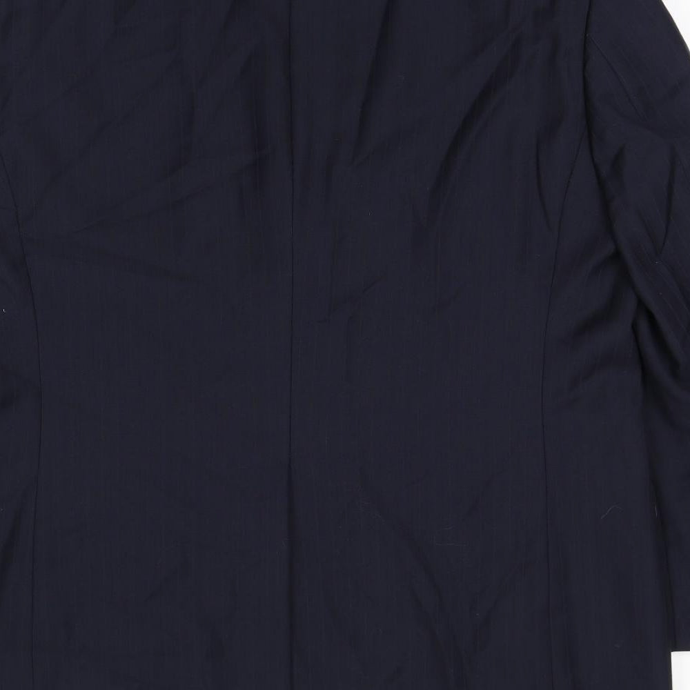 Marks and Spencer Mens Blue Wool Jacket Suit Jacket Size 44 Regular - Shoulder Pads