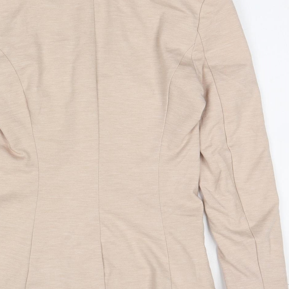 H&M Womens Beige Jacket Blazer Size 6 Button