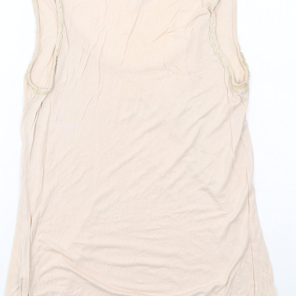 Womens UK Size M H&M Pink Basic Tank