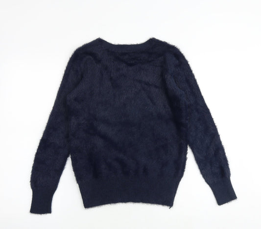 Womens UK Size S Marks and Spencer Blue Pullover Jumper