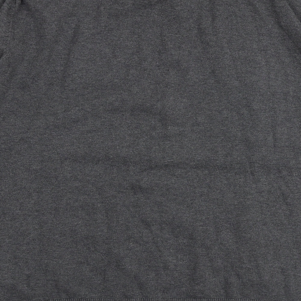 Goodsouls Mens Grey Round Neck Cotton Pullover Jumper Size L Long Sleeve