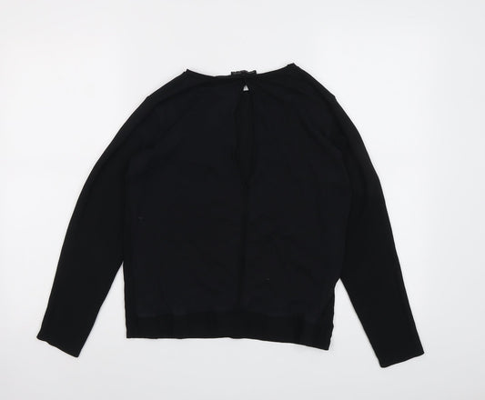 Womens UK Size S Zara Black Basic Blouse