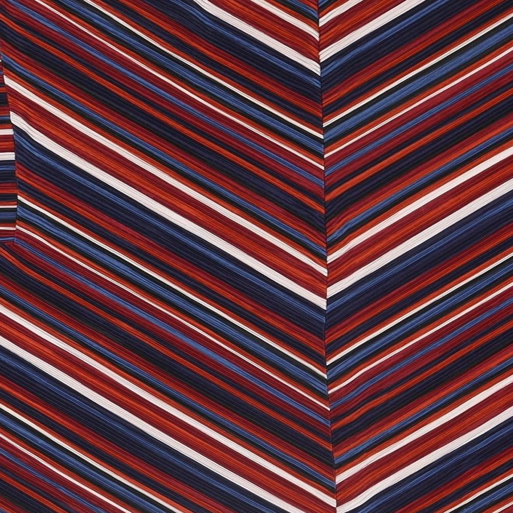 Bonmarché Womens Multicoloured Striped Polyester Basic Blouse Size 24 Boat Neck - Size 24-26